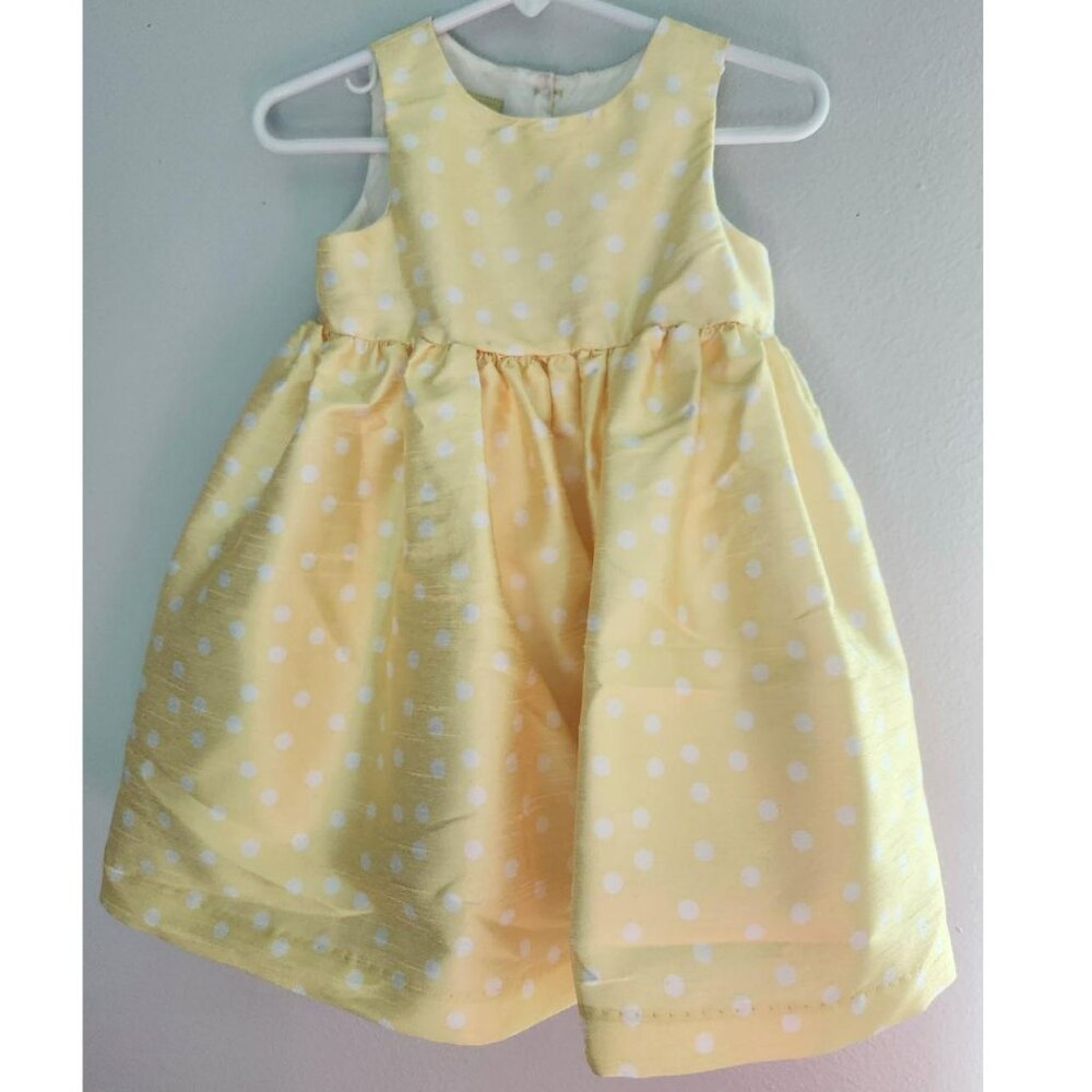 18 mos HOLIDAY EDITIONS baby girl Gabby YELLOW dress POLKA-DOT white toddler